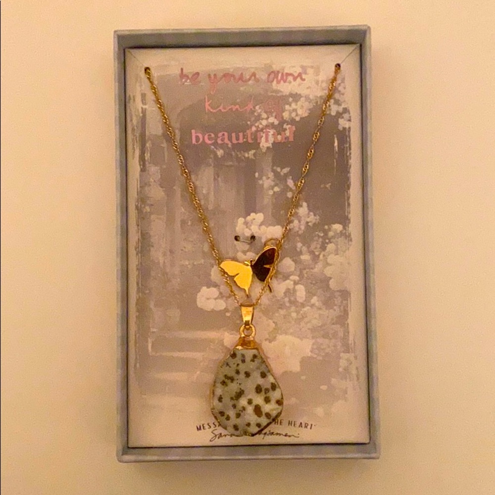 Gold Stone Necklace